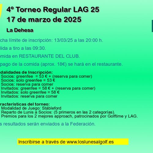 4º Torneo Regular LAG 25