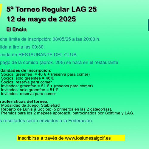 5º Torneo Regular LAG 25
