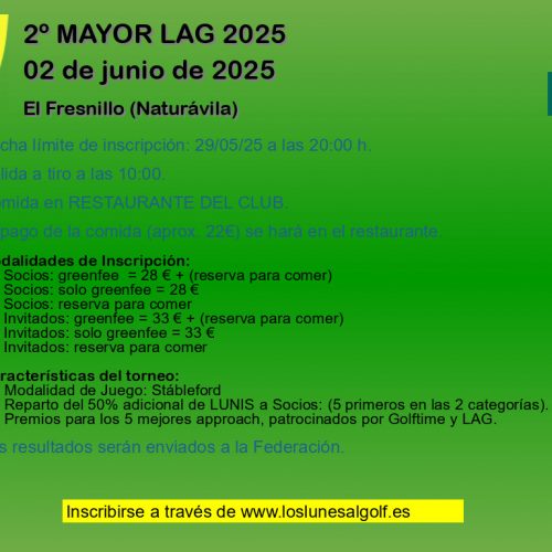 2º MAYOR LAG 2025
