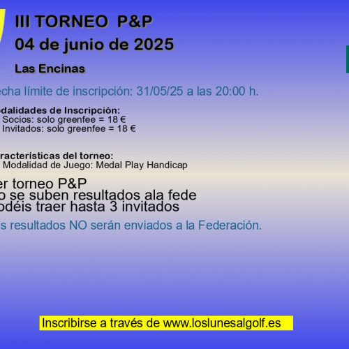 III TORNEO  P&P