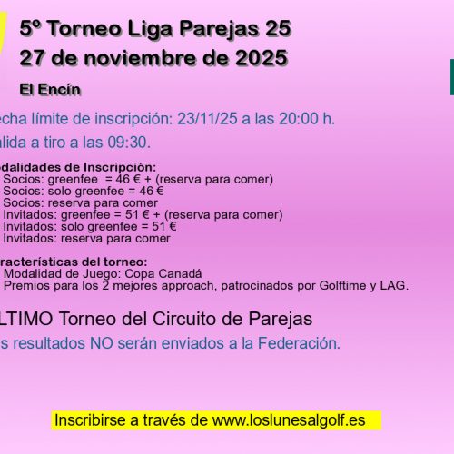 5º Torneo Liga Parejas 25