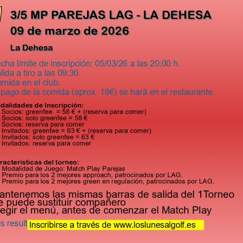 3/5 MP PAREJAS LAG - LA DEHESA