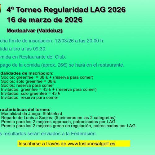 4º Torneo Regularidad LAG 2026