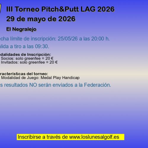 III Torneo Pitch&Putt LAG 2026