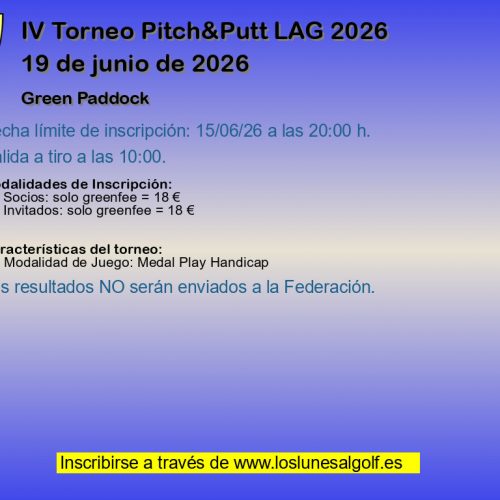 IV Torneo Pitch&Putt LAG 2026