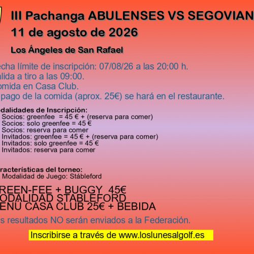 III Pachanga ABULENSES VS SEGOVIANOS