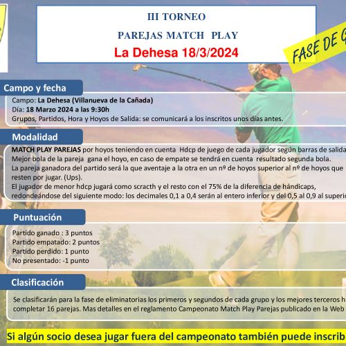 III Torneo Match Play Parejas